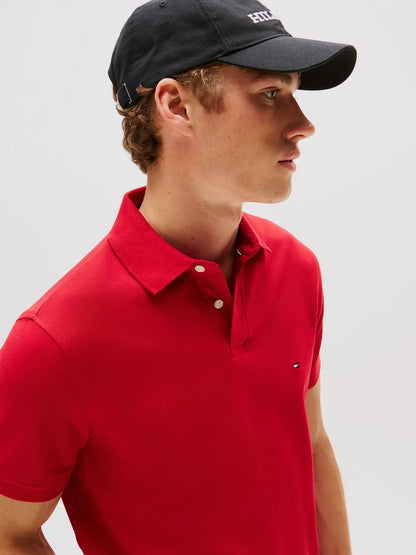 Polera Hombre Polo Logo 1985 Slim Fit Roja