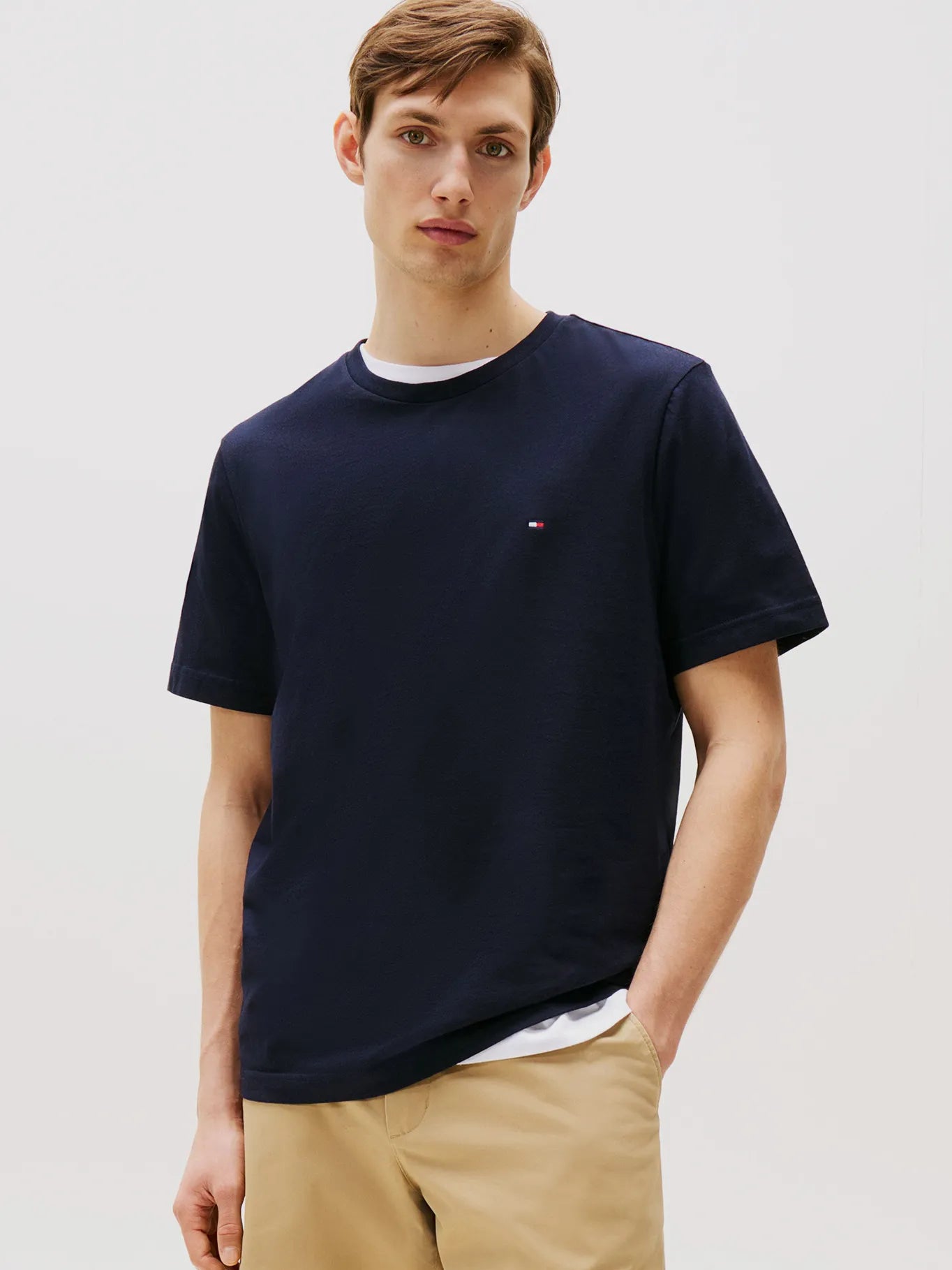 Polera Hombre Essential Solid Regular Fit Azul