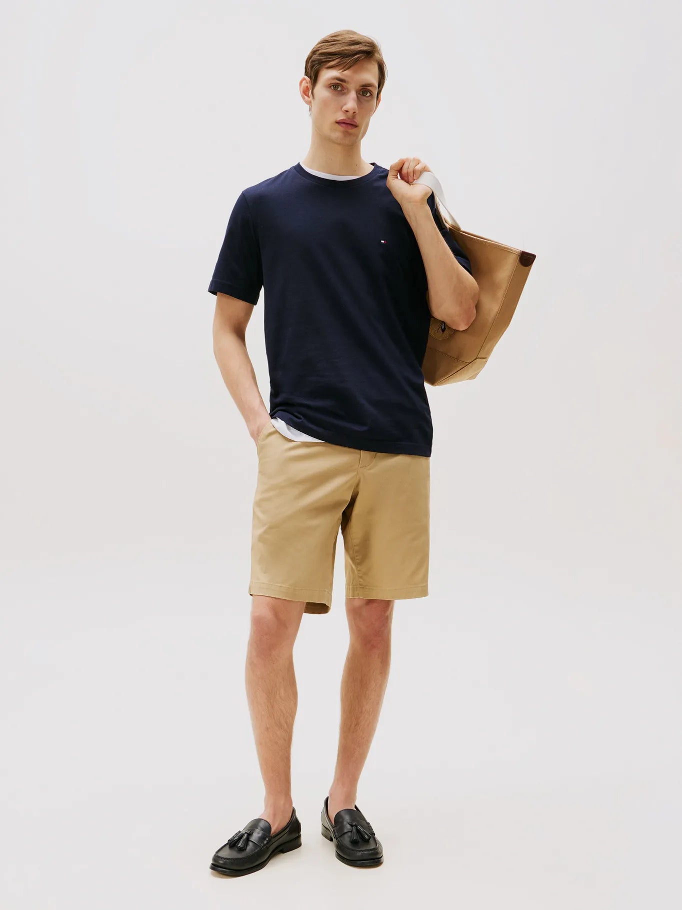 Polera Hombre Essential Solid Regular Fit Azul