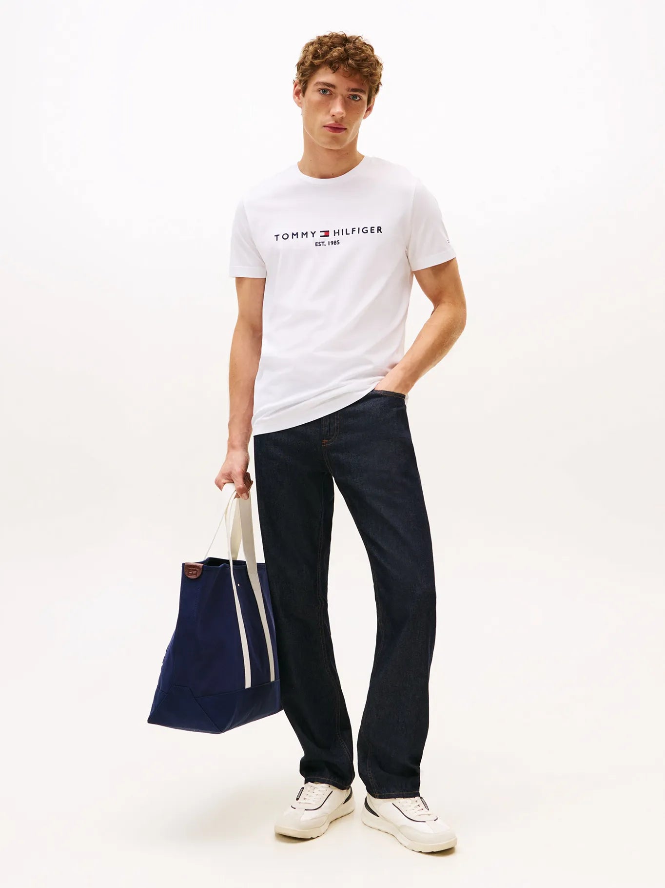 Polera Hombre Im Core Logo Slim Fit White