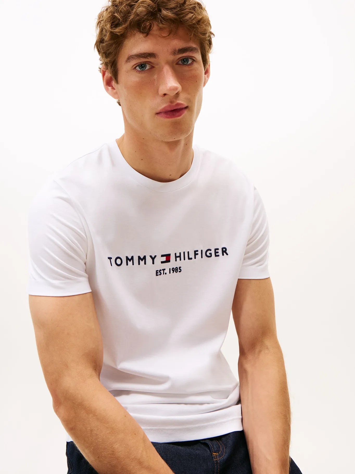 Polera Hombre Im Core Logo Slim Fit White