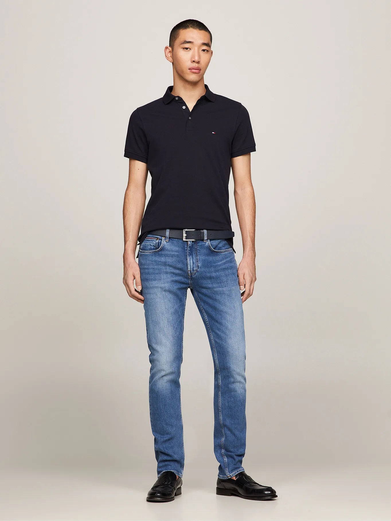 Polera Hombre Polo Logo 1985 Slim Fit Navy