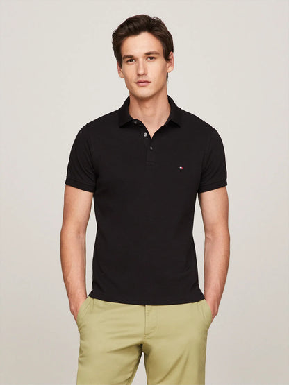 Polera Hombre Polo Logo 1985 Slim Fit Black