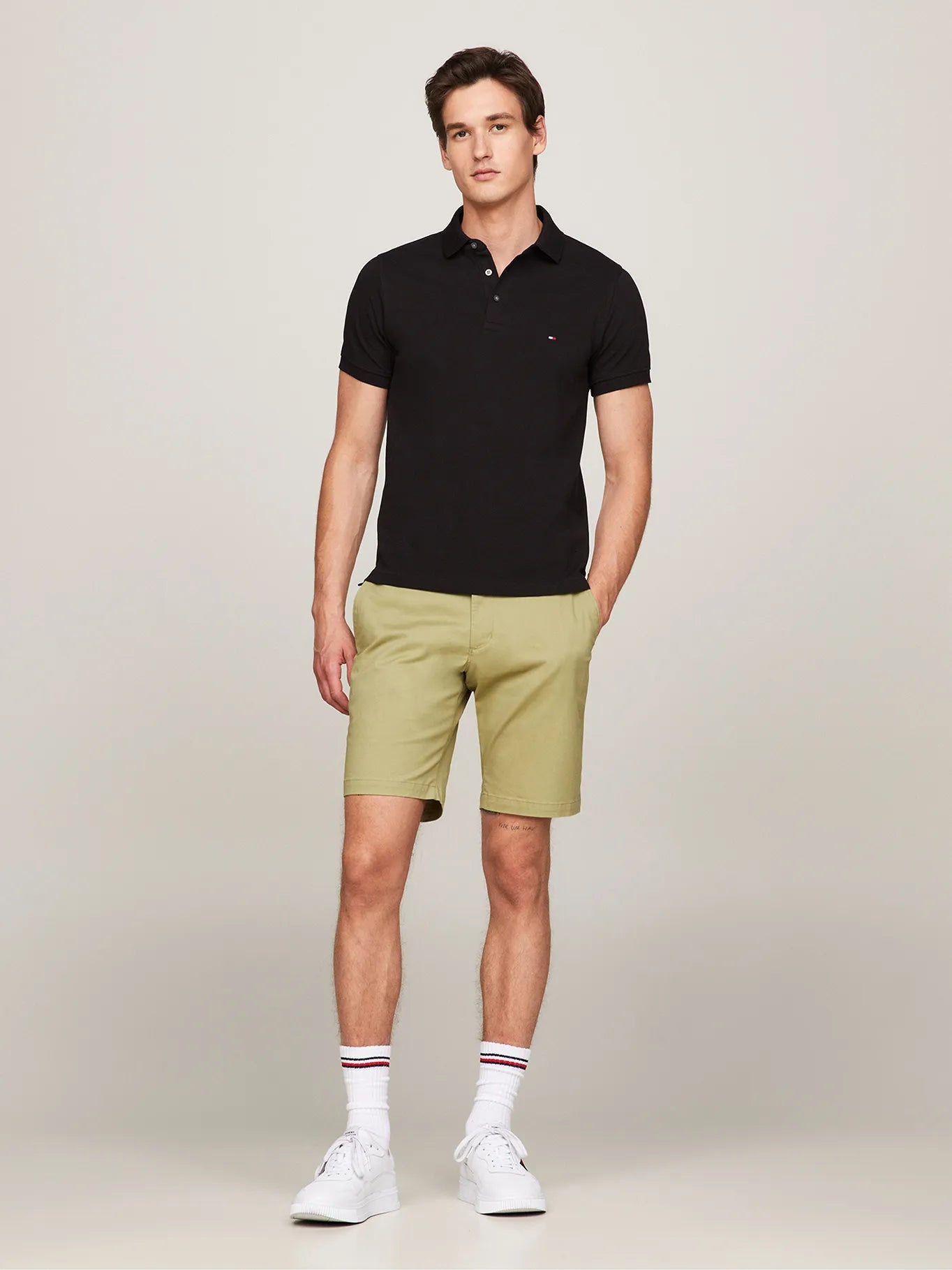 Polera Hombre Polo Logo 1985 Slim Fit Black