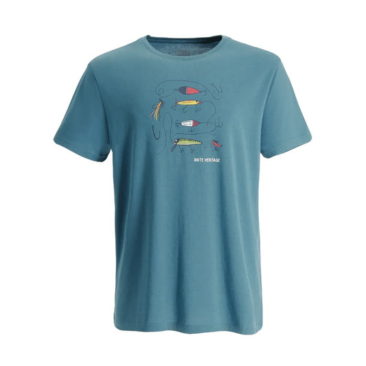Polera Hombre Manga Corta Hook Azul