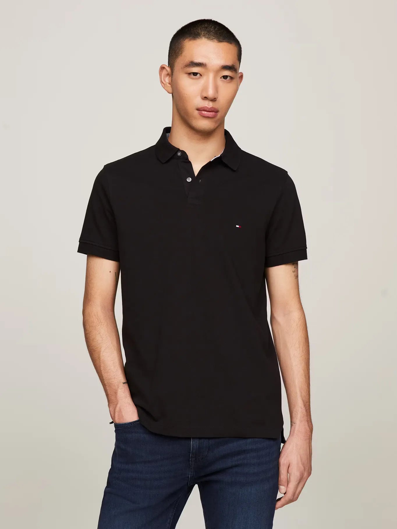 Polera Hombre Polo Essential Regular Fit Black