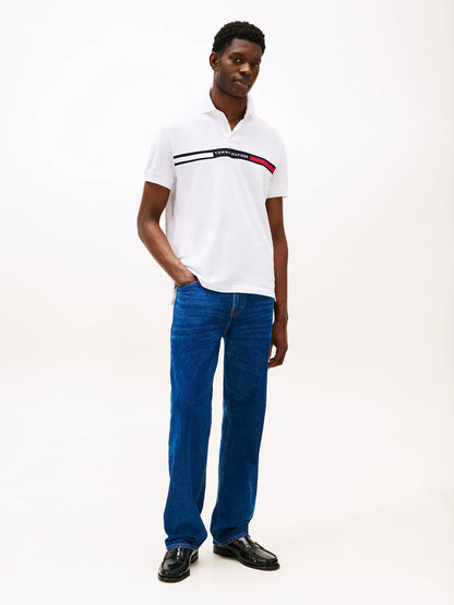 Polera Hombre Polo Chest Insert Logo Regular Fit Blanca