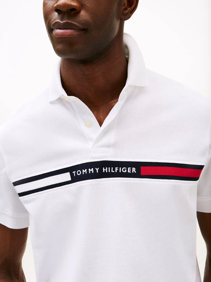 Polera Hombre Polo Chest Insert Logo Regular Fit Blanca