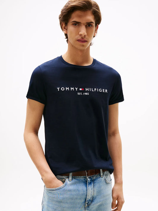Polera Hombre Im Core Logo Slim Fit Navy