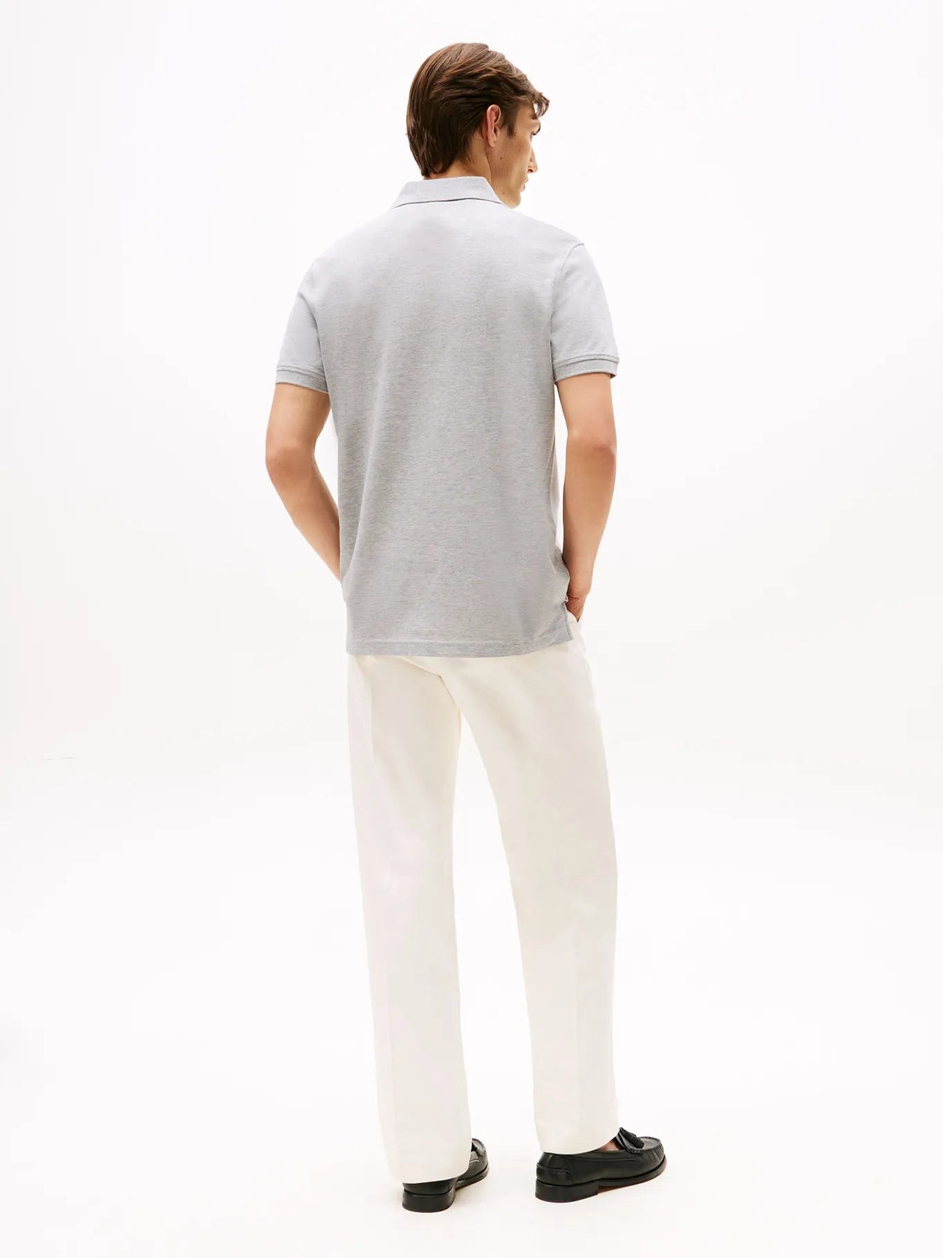 Polera Hombre Polo Logo 1985 Slim Fit Gris