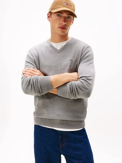Sweater Hombre Básico Signature V-Neck Gris