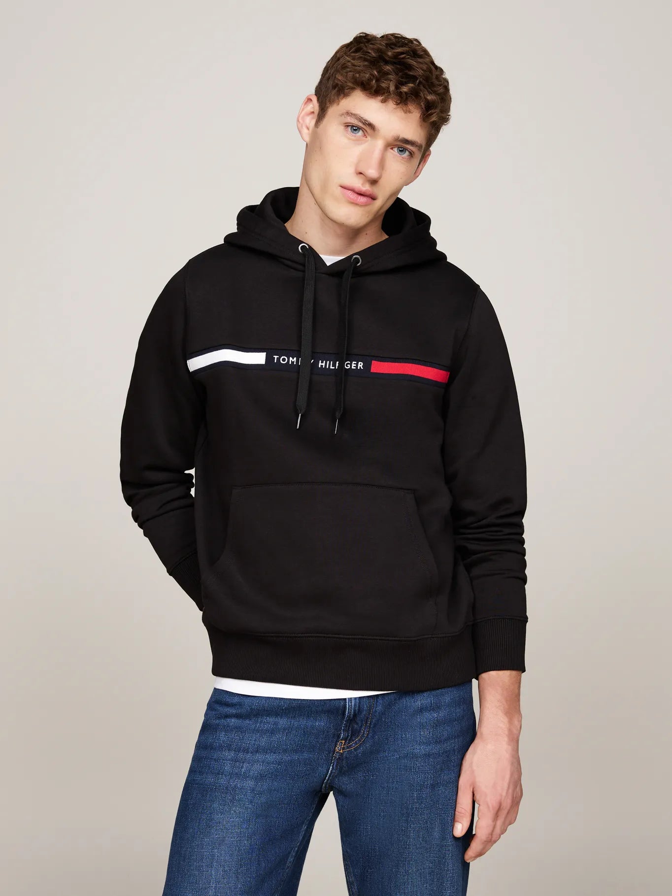 Polerón Hombre Hoodie Chest Logo Black