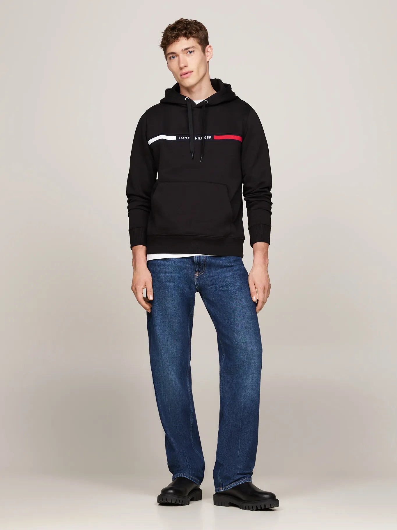Polerón Hombre Hoodie Chest Logo Black