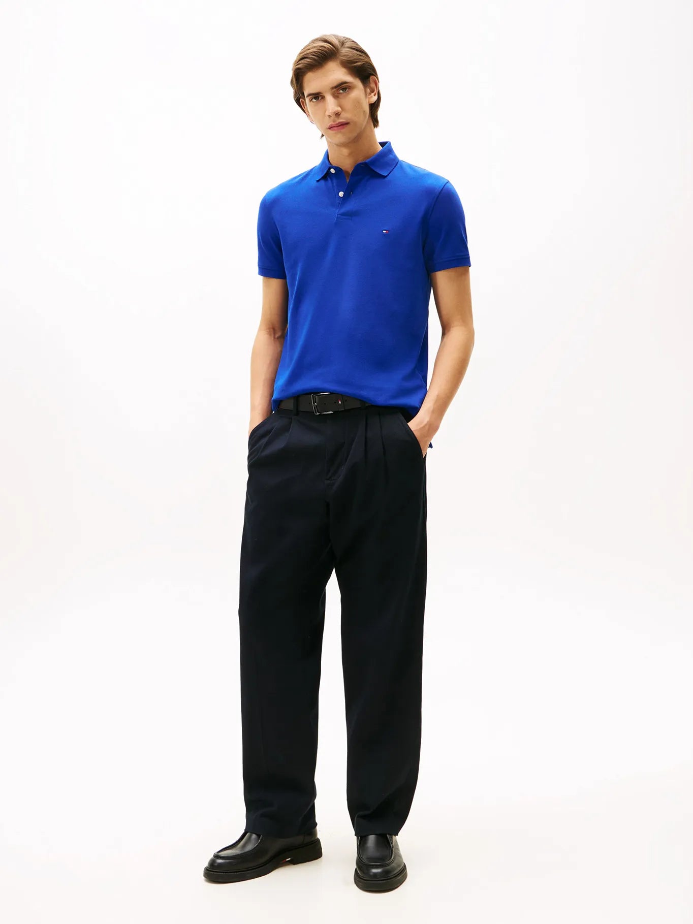 Polera Hombre Polo Logo 1985 Slim Fit Azul