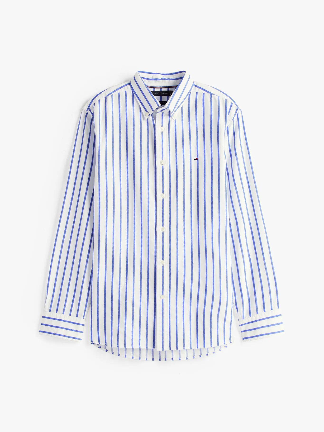 Camisa Hombre De Rayas Heritage Regular Fit Blanca/Azul