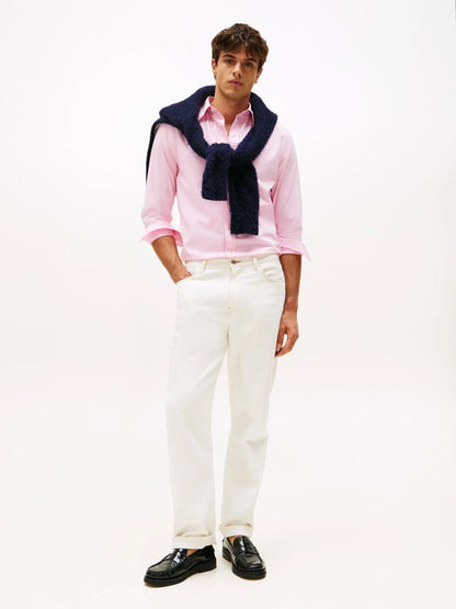 Camisa Hombre Core De Popelín Regular Fit Rosada
