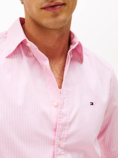 Camisa Hombre Core De Popelín Regular Fit Rosada
