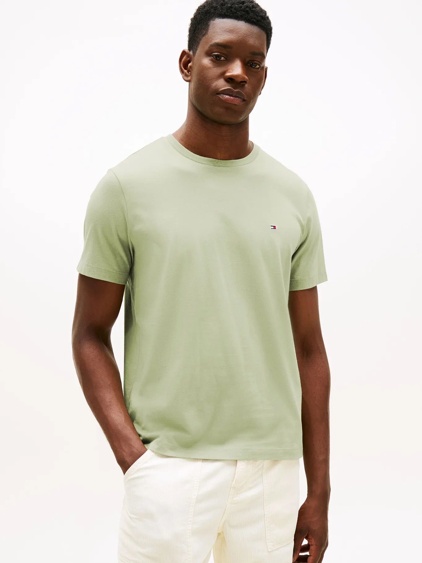 Polera Hombre Essential C-Neck Regular Fit Verde