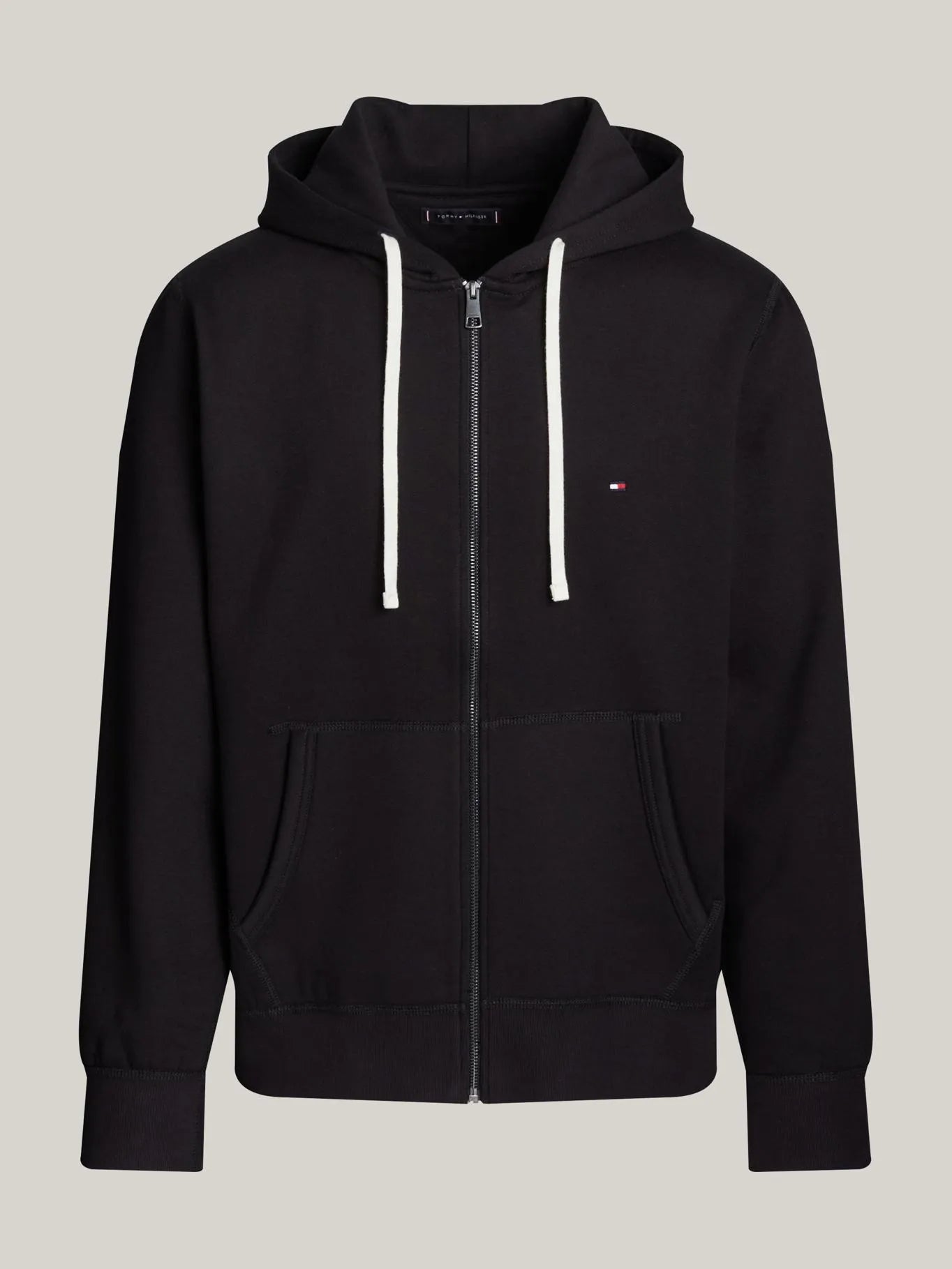 Polerón Hombre Hoodie Essential Con Cierre Black