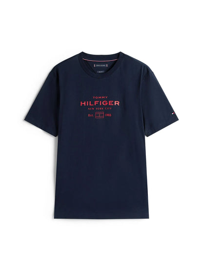 Polera Hombre Stack Graphic Regular Fit Blue Dark