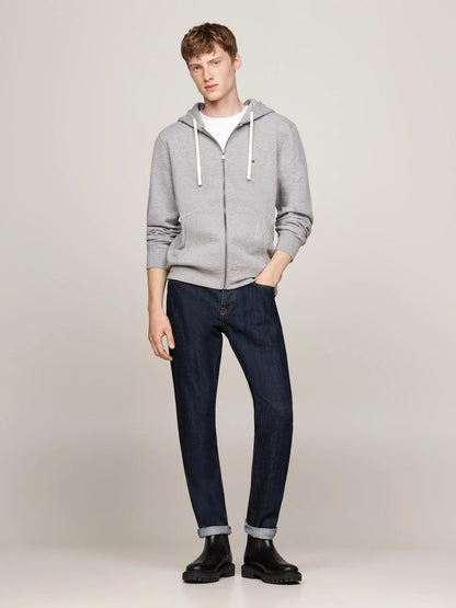 Polerón Hombre Hoodie Essential Con Cierre Gris
