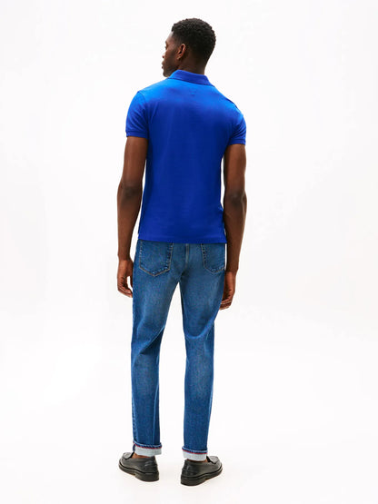 Polera Hombre Polo Im Collection 1985 Slim Fit Azul Eléctrico