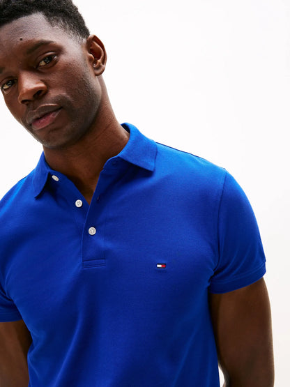 Polera Hombre Polo Im Collection 1985 Slim Fit Azul Eléctrico