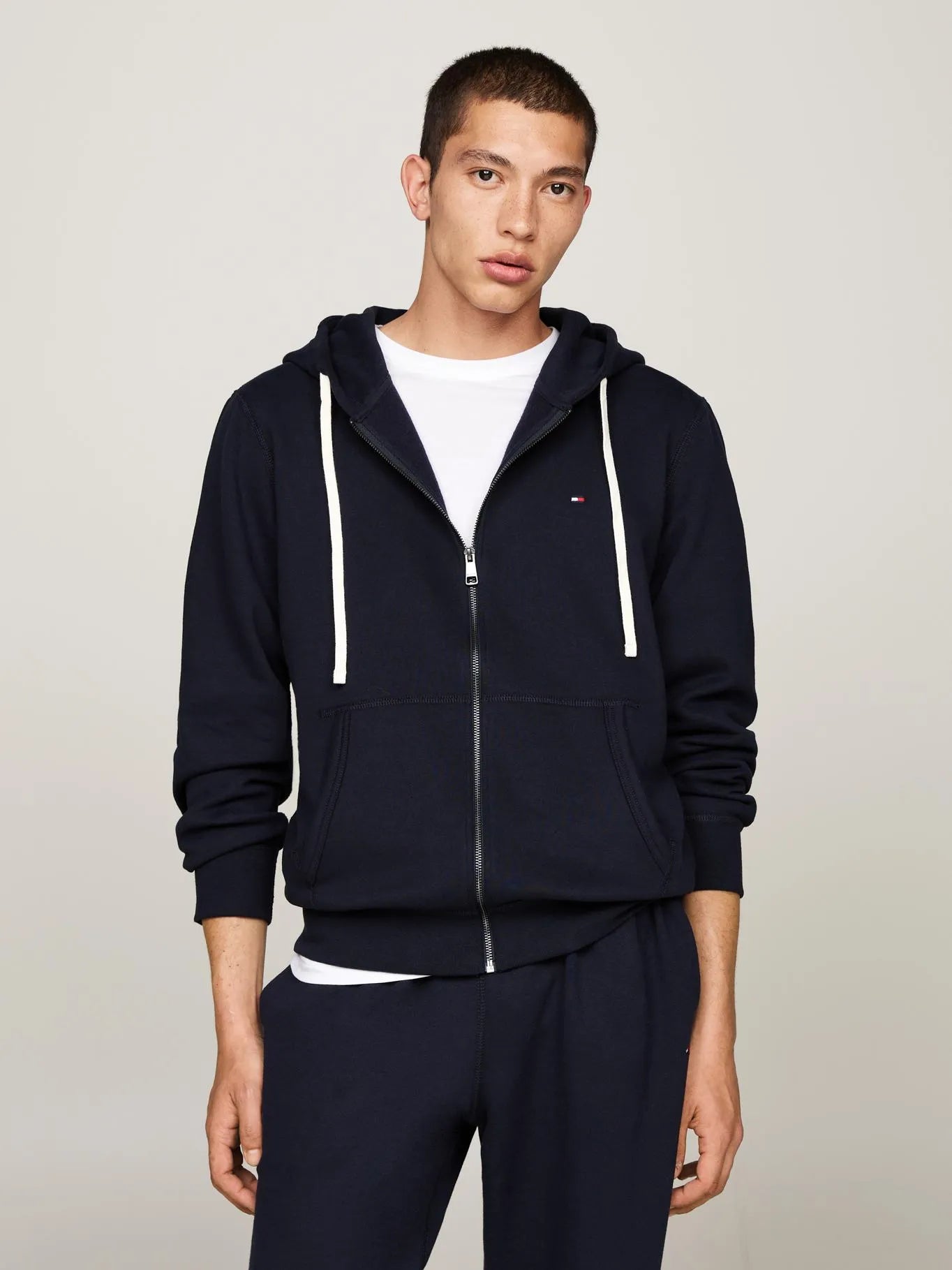 Polerón Hombre Hoodie Essential Con Cierre Navy