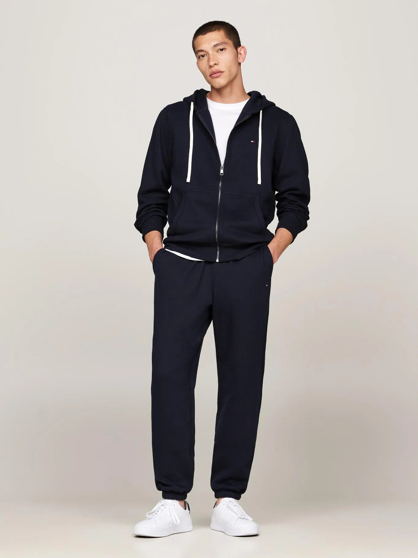 Polerón Hombre Hoodie Essential Con Cierre Navy