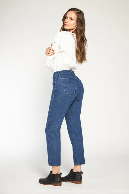 Jeans Mujer Mom Strass 4725