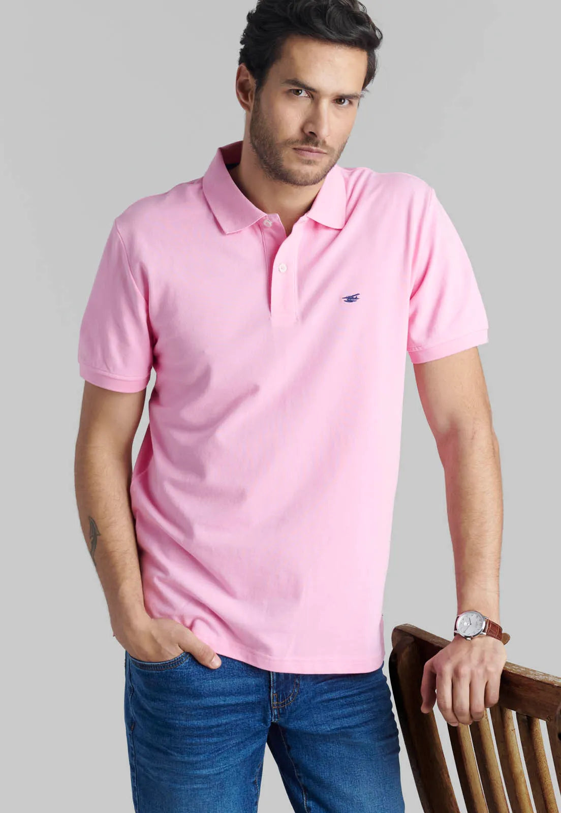 polera-hombre-pique-básica-pink
