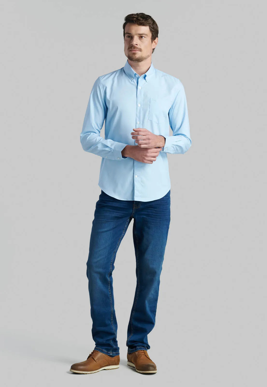 Camisa Hombre Traveller Detroit Sky