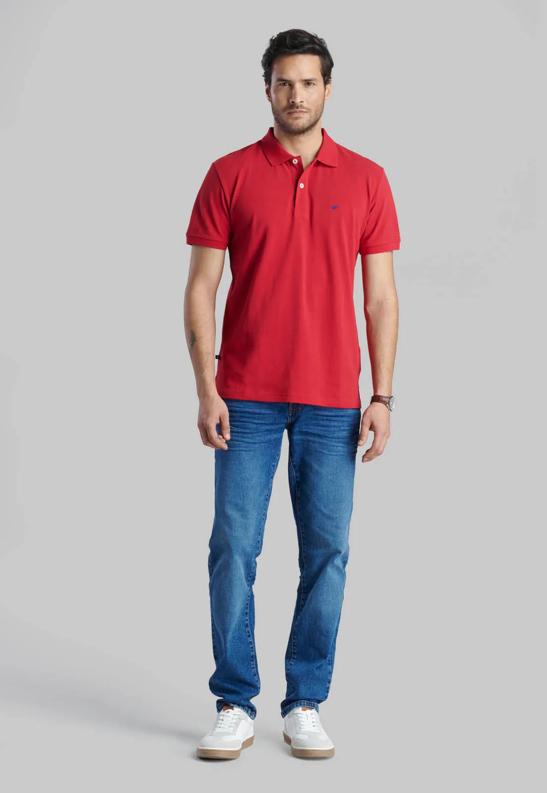 polera-hombre-pique-básica-dk-red