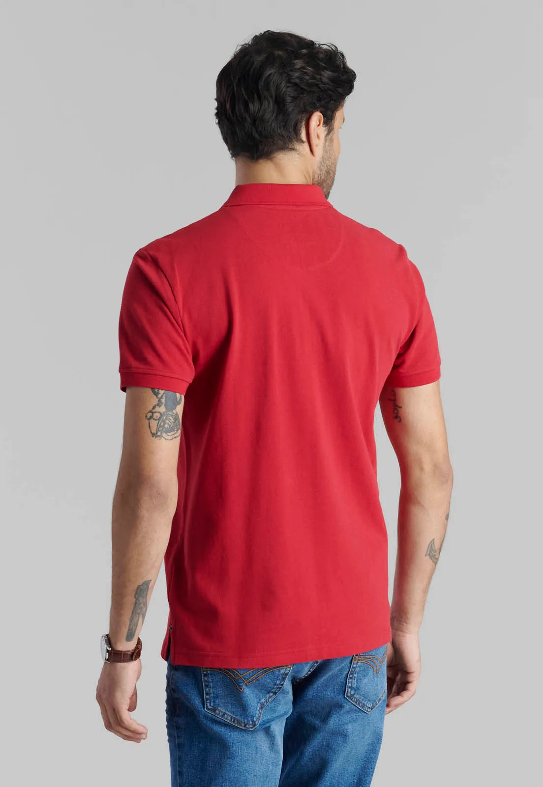 polera-hombre-pique-básica-dk-red