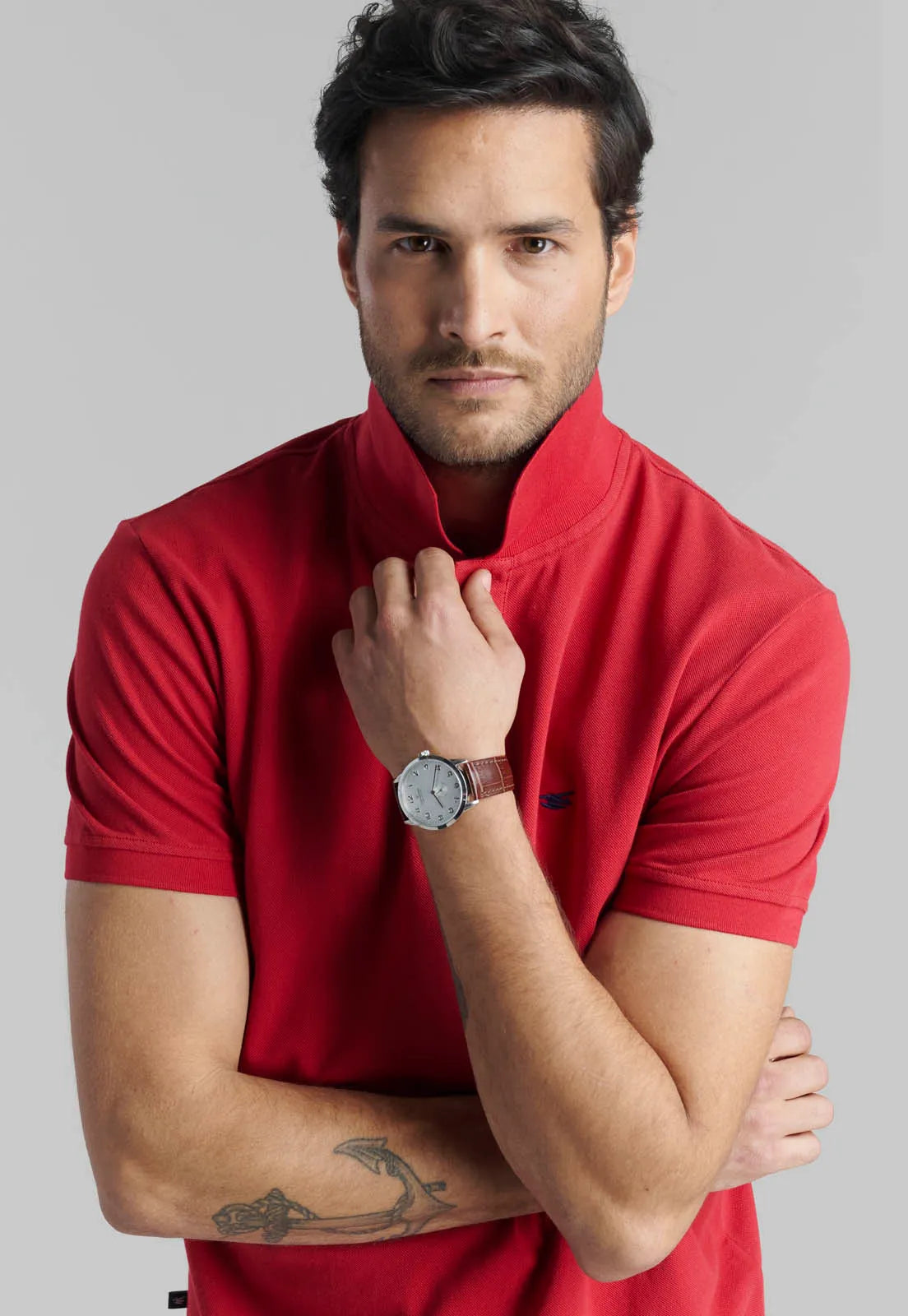 polera-hombre-pique-básica-dk-red