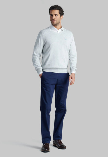 sweater-hombre-v-neck-melange-lt-grey