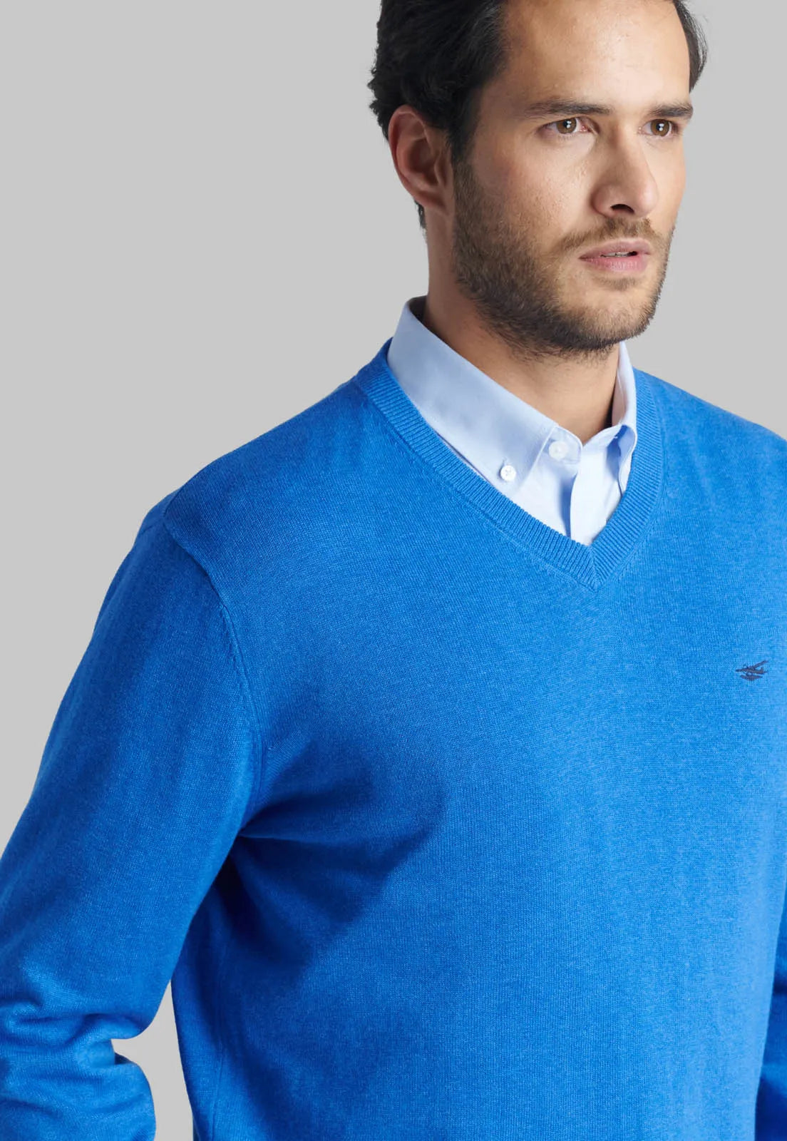 sweater-hombre-v-neck-melange-royal