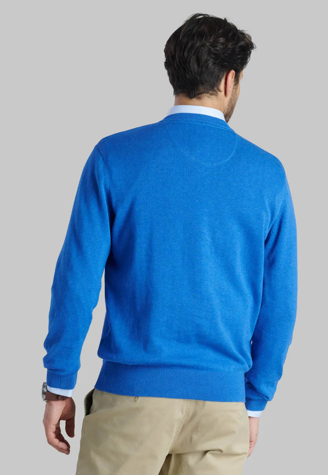sweater-hombre-v-neck-melange-royal