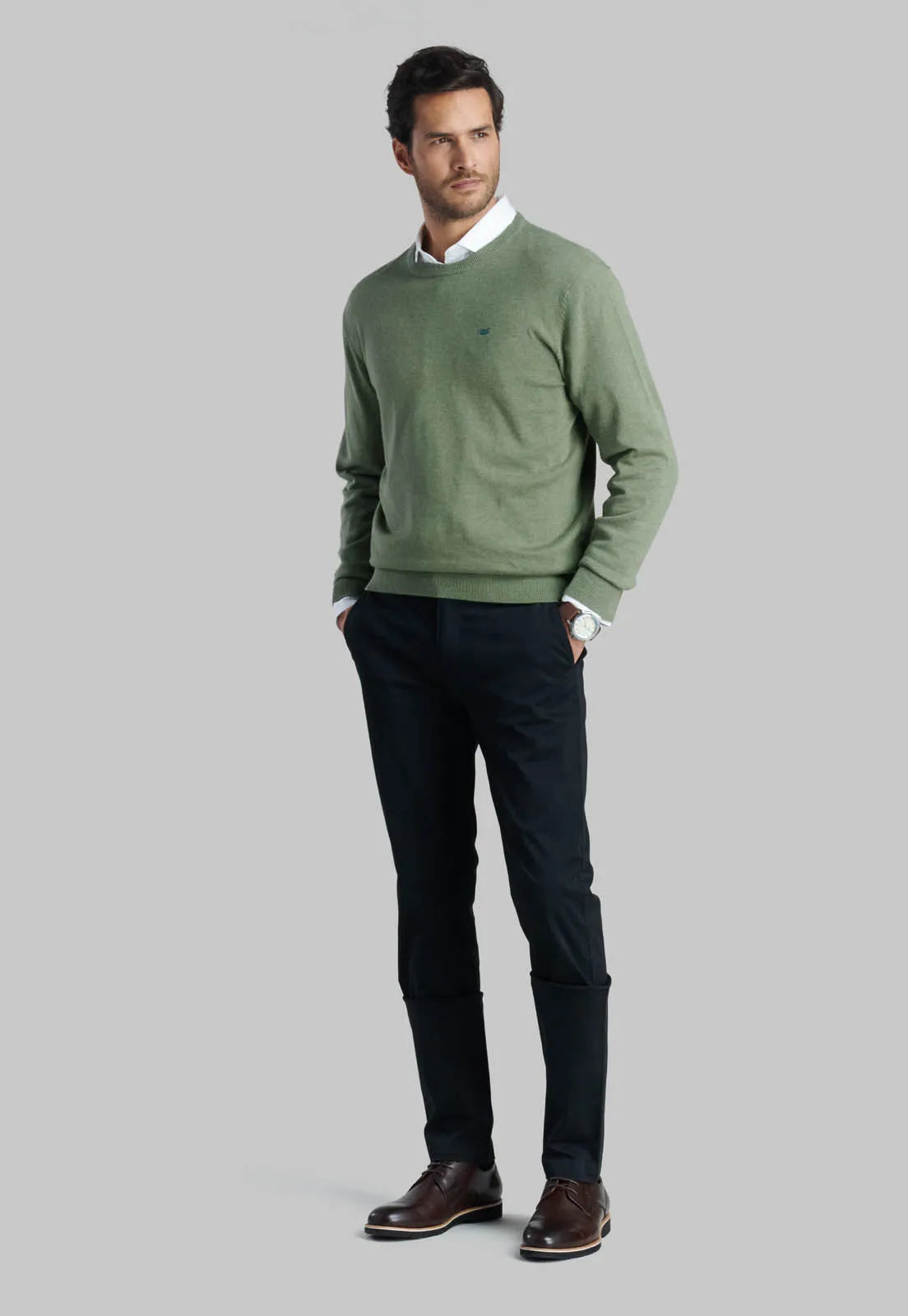 Pantalón Hombre Black Twill Slim /33 Negro