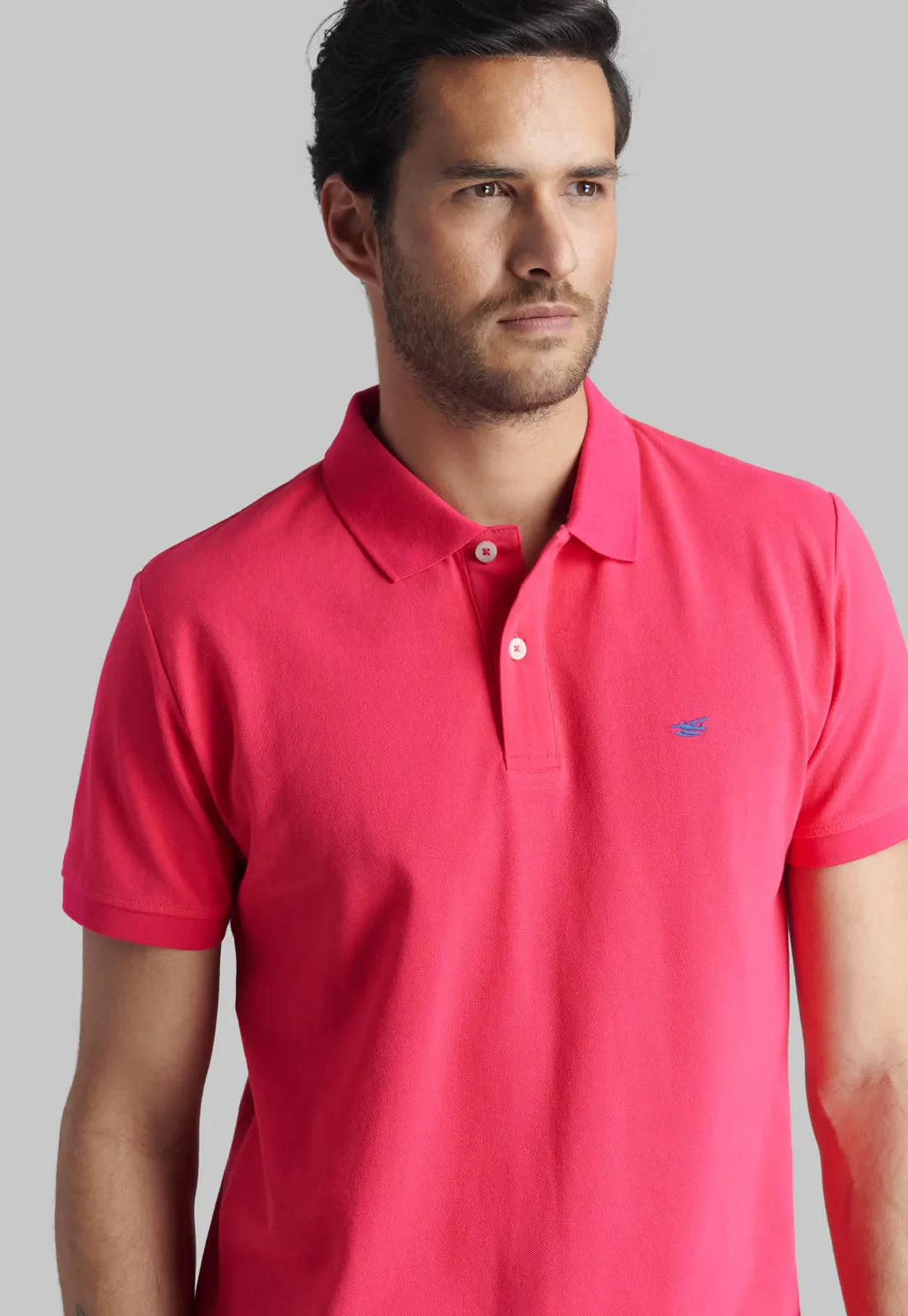 polera-hombre-pique-básica-fucsia