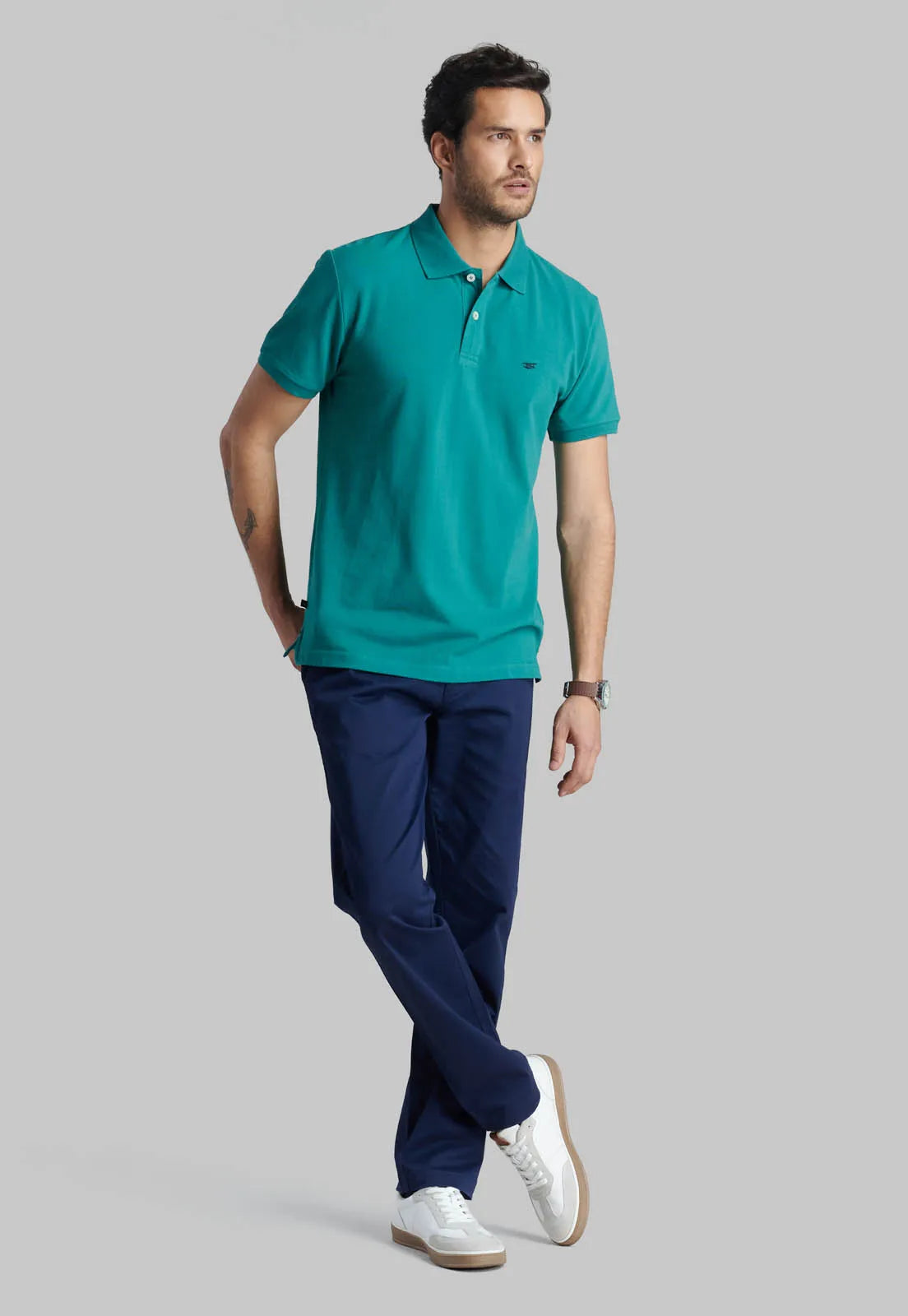 polera-hombre-pique-básica-green