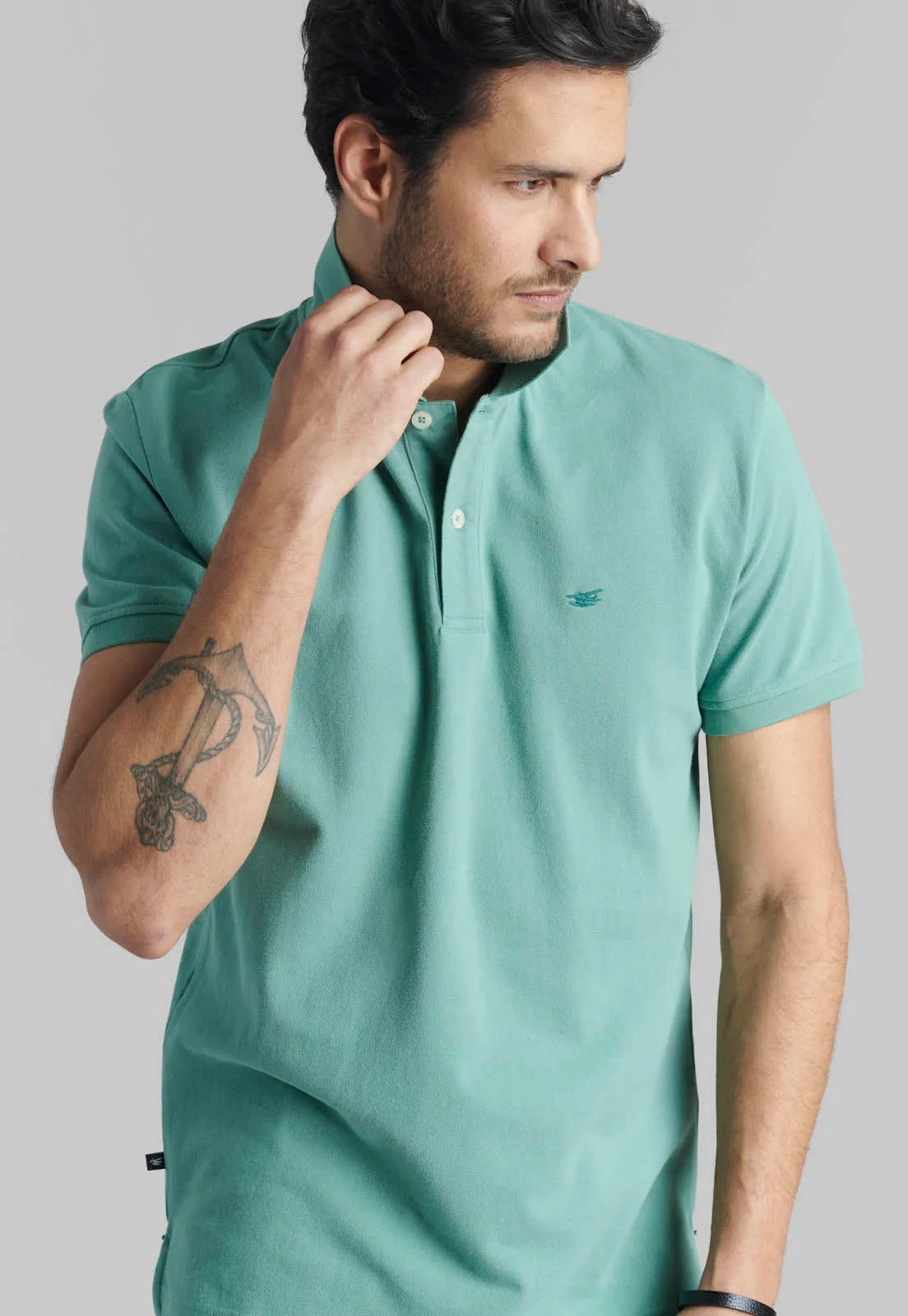 polera-hombre-pique-básica-lt.-green