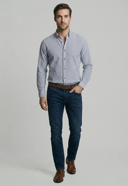 Camisa Hombre Palm Springs Blue