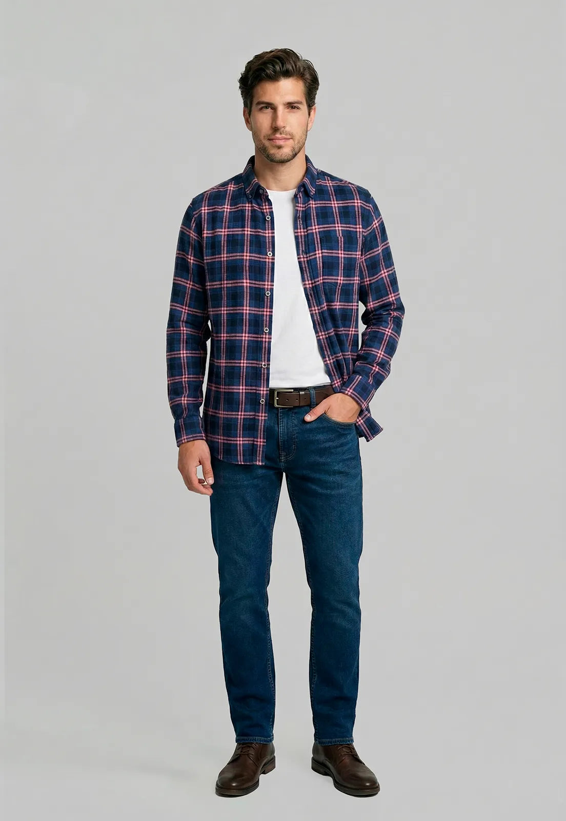 Camisa Hombre Monterrey Coral