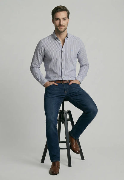 Camisa Hombre Palm Springs Blue