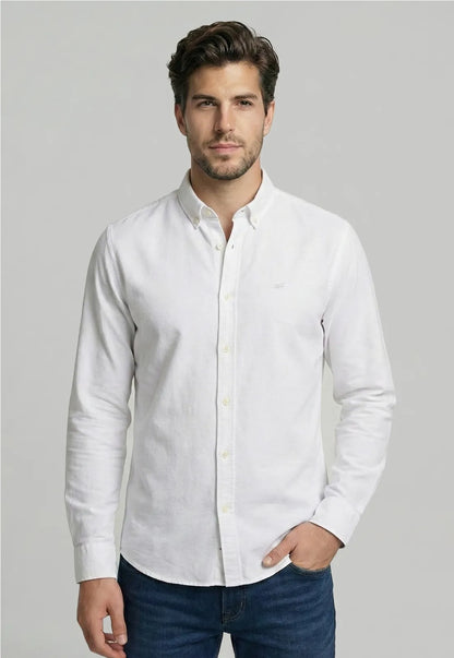 Camisa Hombre Sport Oxford White Men