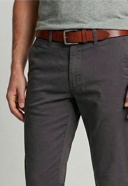 Pantalón Hombre Twill Without Pleats L/33 Dk Grey One