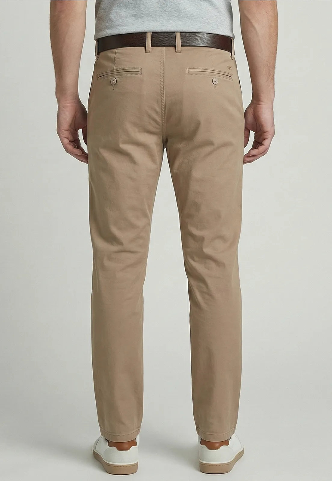 Pantalón Hombre Twill Without Pleats L/33 Beige Claro
