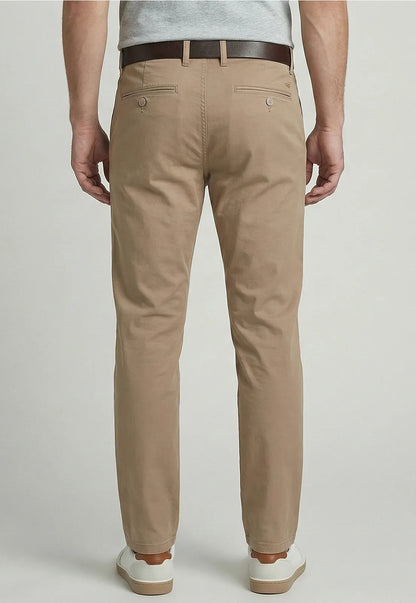 Pantalón Hombre Twill Without Pleats L/33 Beige Claro