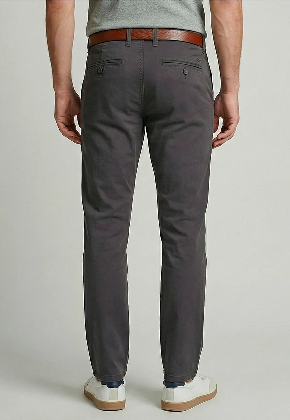 Pantalón Hombre Twill Without Pleats L/33 Dk Grey One